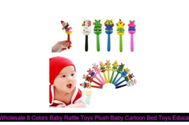 Cheap Wholesale 8 Colors Baby Rattle Toys Plush Baby Cartoon Bed Toys Educational Toys Rabbit Panda