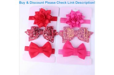 Top 3pcs Infant Baby Girls cute flower Bow Headband Newborn Bunny Rabbit Elastic Hairband Hair Acce