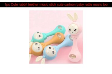 1pc Cute rabbit teether music stick cute cartoon baby rattle music tooth rope rattle baby early edu