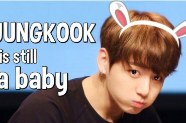 Jungkook is still a baby... #HappyJungkookDay