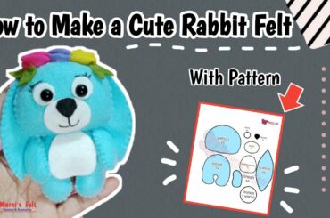 Animal Felt | How to Make a Cute Rabbit Felt | Cara Membuat Boneka Kelinci dari Kain Flanel