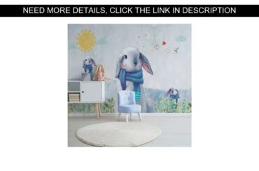 ⚡️ Deal Kids Room Wall Mural Simple Painting 3d Cute Rabbit Wallpaper Home Decoration