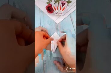 how to make a cute bunny with paper🐰🐰🐰🐰