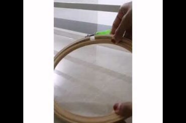 Embroidery hoop of cute rabbit