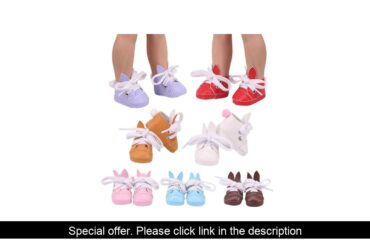 ❄️ Doll Shoes 5 Cm Cute Rabbit Canvas Cartoon Shoes For 14.5 Inch Nancy American Doll&BJD EXO Doll