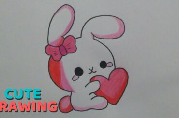How to draw a cute bunny || step by step || drawing || Easy Drawing || Cute Bunny Drawing...