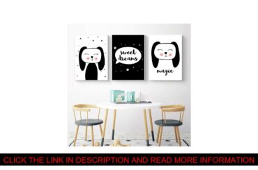 Best Product Cute Bunny Rabbit Baby Nursery Wall Art Canvas Poster Print Sweet Dream Painting Carto