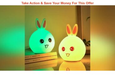 Cute rabbit silicone lamp bedroom nightlight patting colorful color-changing silicone lamp children