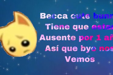 Becca cute bunny tiene que estar ausente por 1 año