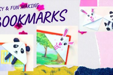 Easy Origami Paper Bookmarks | BUNNY Bookmark-PANDA Bookmark | Easy DIY Bookmarks | Corner Bookmarks