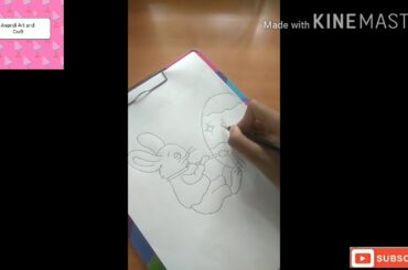 How to make drawing of cute rabbit