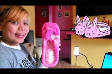 HAPPY MY FILIPINA WIFE BUNNYKO FOR NEW CUTE BUNNY SLIPPERS