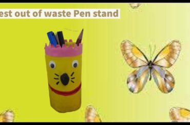 Best out of waste making ideas || cute rabbit pen stand||