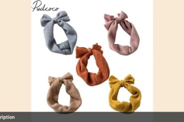 ✓2019 Baby Accessories Baby Girls Bunny Kids Solid Turban Knot Bow Hair
