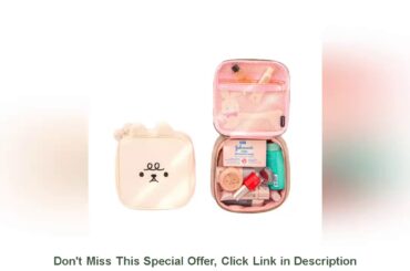 AA 2020 Women Makeup Bag Soft Plush Cute Bunny Style Toiletry Organizer Waterproof Portable Cosmeti