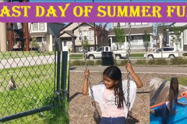 Last Day of Summer Fun Vlog 2020 Canada | Cute Rabbit in Backyard | Summer Water Fun | Bunny
