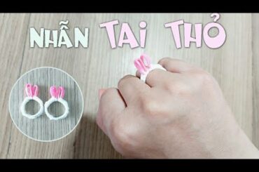 Cách Làm Nhẫn Tai Thỏ Siêu Cute Từ Khẩu Trang / How To Make A Rabbit Ear Ring With A Mask