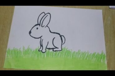 Cute Rabbit Drawing by Lukesh