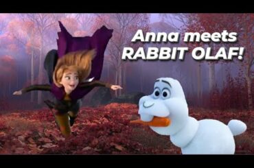 Frozen Anna meets CUTE RABBIT OLAF!