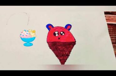 how to draw a cute bunny ice cream 🍦
