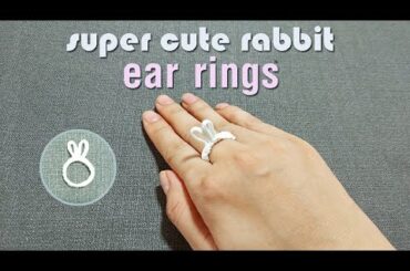 🍓Cách làm nhẫn tai thỏ dễ thương bằng khẩu trang / DIY super cute rabbit ear rings