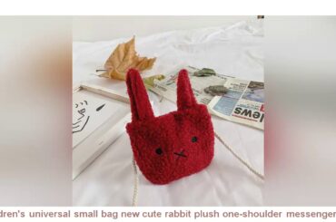 Cheap Children's universal small bag new cute rabbit plush one-shoulder messenger bag trendy mini c