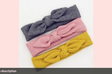 ✅New Soft Cotton Knit Baby Heaband Cute Rabbit Ear Elastic Haarband Bab