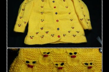 Easy rabbit design on baby sweater(खरगोश का प्यारा सा डिजाईन हिंदी में)