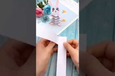 Paper crafts a cute rabbit😍😍😍😍