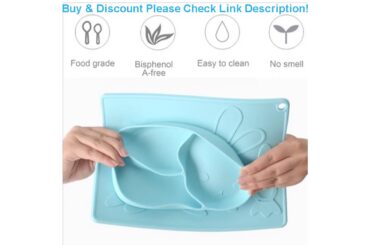 Slide 1Pcs Baby Silicone Bowl Food Grade Rabbit Cute Cartoon Silicone Plate Platos Suction Tray Ant
