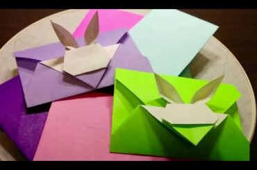 Envelope for Letters with a Hollowed-Ear Cute Bunny - Gift Idea