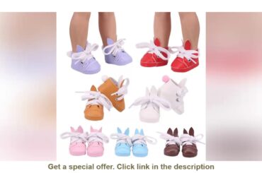 ☘️ Wholesale Doll Shoes 5 Cm Cute Rabbit Canvas Cartoon Shoes For 14.5 Inch Nancy American Doll&BJD