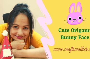 Cute Origami Bunny Face | How to Make a Cute Origami Bunny Face | DIY Origami Bunny Face