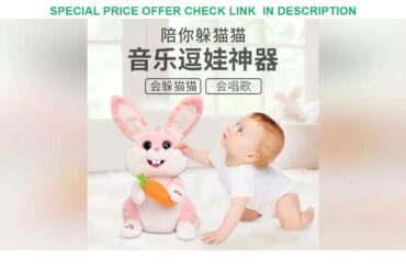 Cute Rabbit Doll Baby Soft Electric Plush Toys For Children Rabbit Sleeping Stuffed Plush Animal Ba