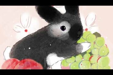 Draw with me - Procreate App Animal Drawing - Cute Rabbit with Fruit - Apple Pro Illustration