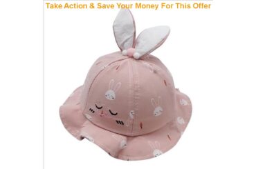 Top Baby Boys Girls Beach hat Summer Cartoon Rabbit Sun Visor UV Protection Hat Sunscreen cute Wide