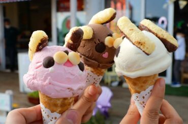 동남아로 수출하는 제주도 아이스크림 / 귀여운 토끼 모양 아이스크림 (Cute rabbit shaped ice cream) / 길거리음식, korean street food