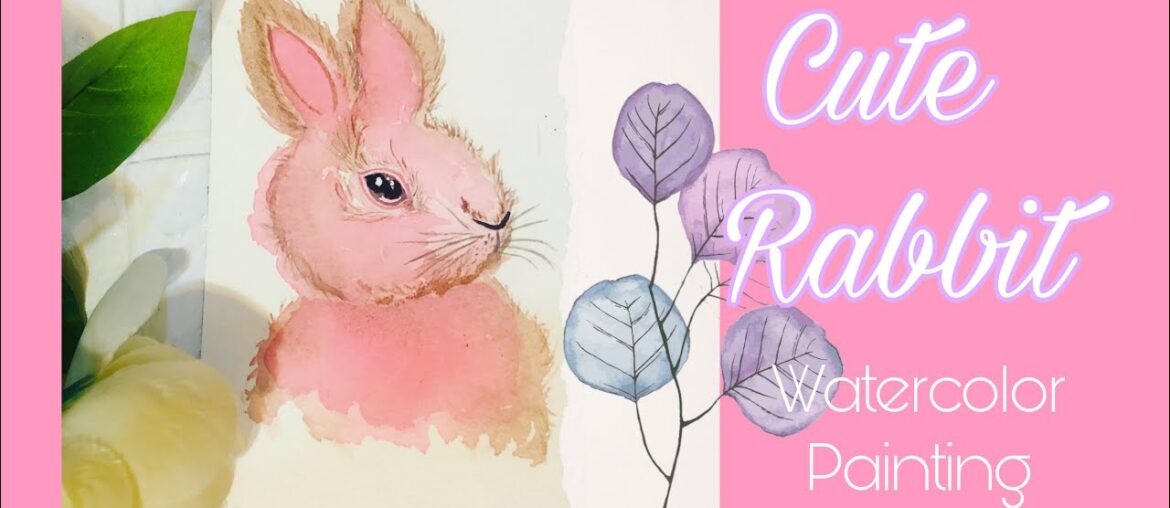 Cute Rabbit Watercolor Painting Cute Rabbit Watercolor Painting
