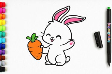 How to Draw so Cute Bunny | Easy Drawing and Coloring Step by Step