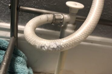 Bunny chewed on a toilet pipe and caused a flooded bathroom (x-post r/Rabbits)