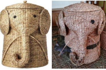 Rabbitor tried using a laundry hamper to store hay (x-post r/Rabbits)