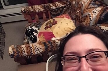 Binx noodled for the selfie!