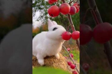 Cute Rabbit eating and enjoying food #58 ||  #ytshorts #shorts #rabbits #animals #viral #pets #bunny