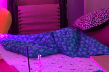 We disturbed a comfortable moment under the quilt and paid the price.