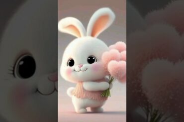 cute bunny and cats #short