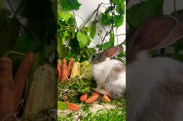 Cute rabbit //cute bunny #forest #nature #birds #wildlife #naturelovers #waterfallsounds #birdsong