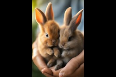 Before and after the growth of the growing rabbit. #ai #rabbit #babyrabbit #animals #animals #pets