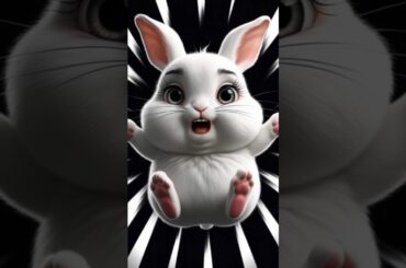 Cute rabbit's carrot stealing cleverness | #funny | #cat | #rabbit | #animation |