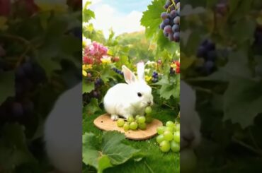 Little #rabbit eating grapes, #rabbiteatingrabbits cute pet debut plan, #cute pet rabbit #cutebunny