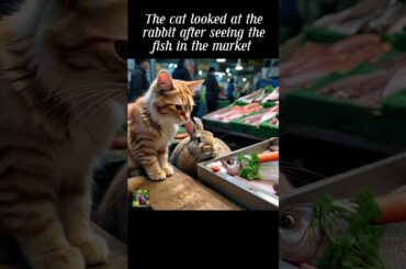 Cute rabbit rescued the poor little lion cub#cute  #rabbit #funnyvideo #viralshorts